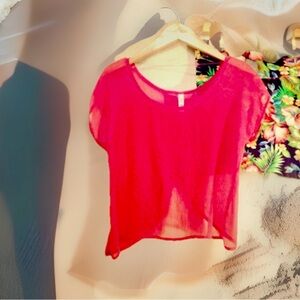 Women's Sheer Pink Top